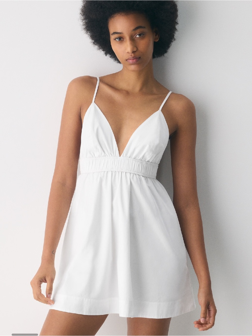 Aritzia Wilfred Encourage Poplin Mini Cami Dress